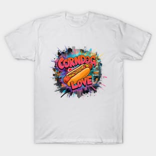 Corndog Love Design T-Shirt